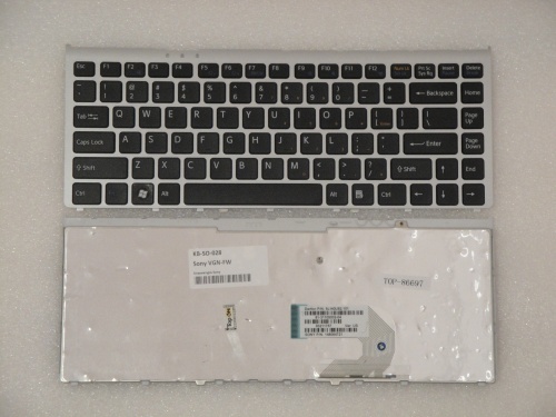 клавиатура для ноутбука sony vgn-fw, черная