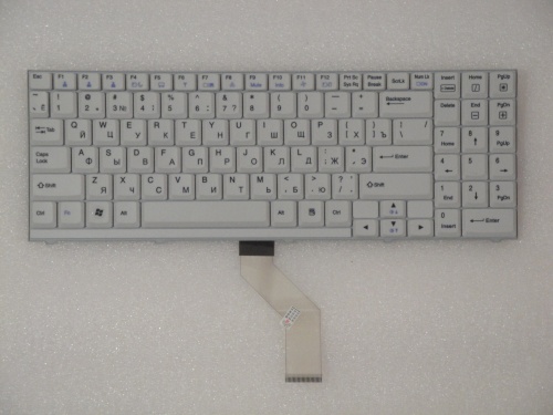 клавиатура для ноутбука lg r500, белая