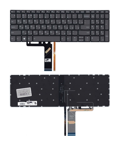 клавиатура для ноутбука lenovo ideapad s340-15 черная с подсветкой