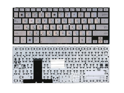 клавиатура для ноутбука asus ux31e серебристая