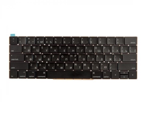 клавиатура для ноутбука apple macbook pro a1706, a1707, черная, прямой enter rus