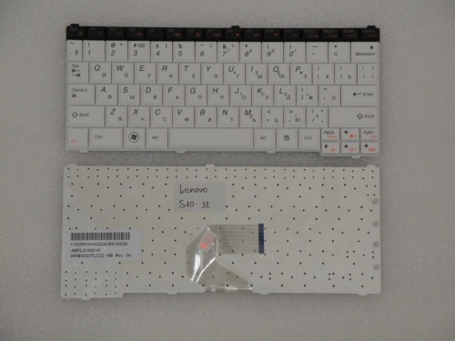 клавиатура для ноутбука lenovo s10-3t, u150 белая