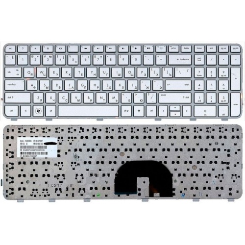 клавиатура для ноутбука hp pavilion dv6-6000, серебристая