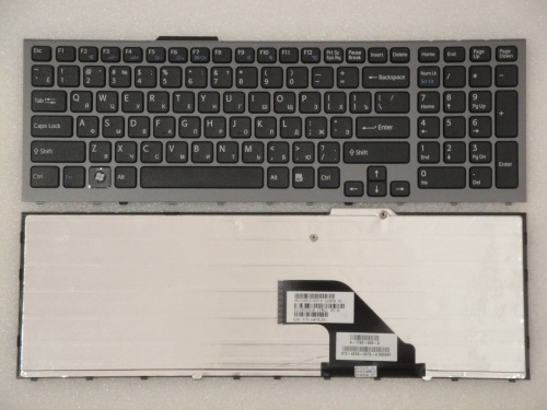 клавиатура для ноутбука sony vpc-f11, серебристая