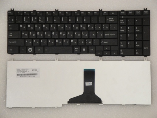 клавиатура для ноутбука toshiba c650, черная