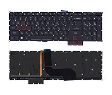 Клавиатура для ноутбука Acer Predator 17, 15, G9-591, 591R, G9-592, 593, G9-791, 792, G9-592, черная с подсветкой