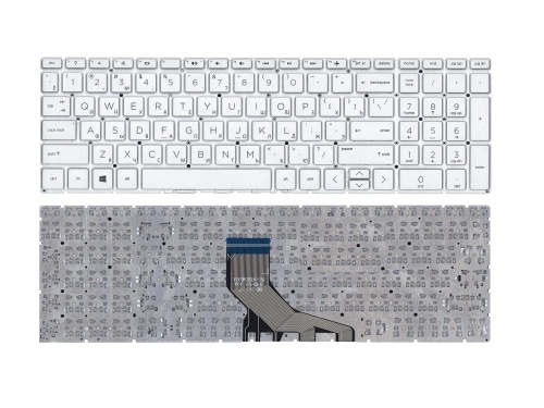 клавиатура для ноутбука hp 17-cn, 17-cp, серебристая
