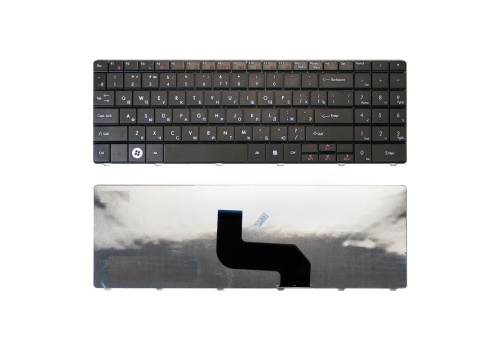 клавиатура для ноутбука packard bell lj67 , черная