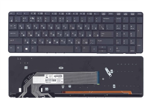клавиатура для ноутбука hp probook 450 g1, 470 g1, черная с подсветкой