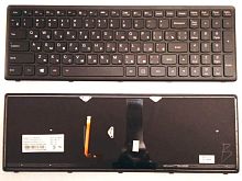Клавиатура для ноутбука Lenovo S500, G500s, G505s, Flex 15, с подсветкой, ver.2 (узкий шлейф)
