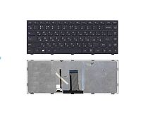 Клавиатура для ноутбука Lenovo Flex 2-14 G40-30 G40-70 черная с черной рамкой и подсветкой