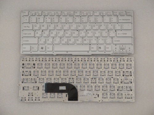 клавиатура для ноутбука sony vpc-sd, серебристая