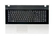 Верхняя панель с клавиатурой для ноутбука Samsung NP300E7A 17'', черная