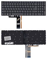 Клавиатура для ноутбука Lenovo IdeaPad S340-15 черная с подсветкой