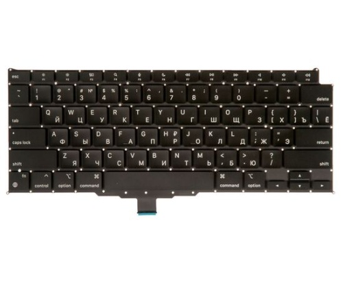 клавиатура для ноутбука macbook pro 13 retina touch bar m1 m2 a2337 late 2020, черная, прямой enter