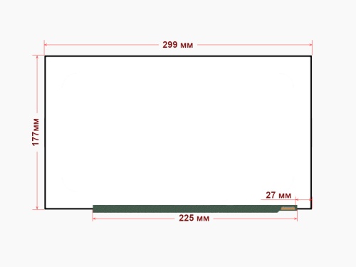 матрица ltd131eq2x, 13.1", 30 pin, 1600x900, (299x177мм)