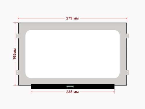 матрица hsd121phw2-a00, 12.1", 30 pin, 1366x768, (279x165мм)