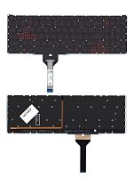 Клавиатура для ноутбука Acer Nitro AN515-45, AN515-56, AN515-57, AN517-41, AN517-57, черная (красный шрифт), с подсветкой