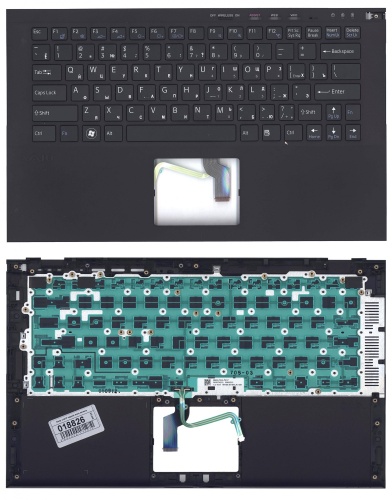 верхняя панель с клавиатурой для ноутбука sony vpcz2, черная