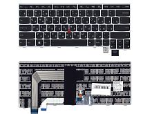 Клавиатура для ноутбука Lenovo Thinkpad T470S, серебристая рамка