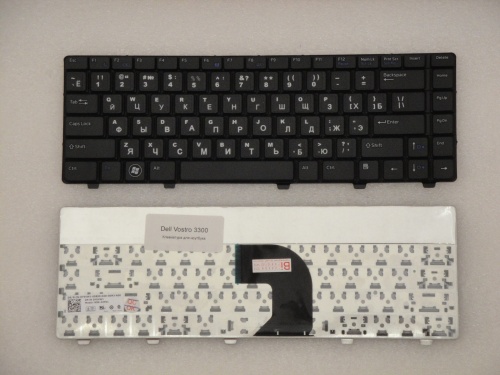 клавиатура для ноутбука dell vostro 3300, черная
