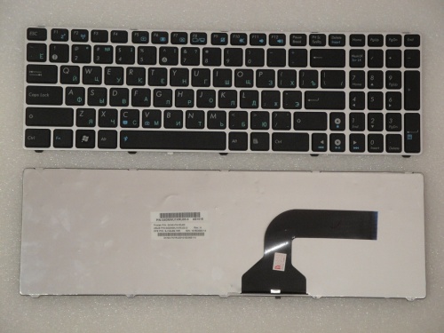 клавиатура для ноутбука asus g60, черная и серебристая