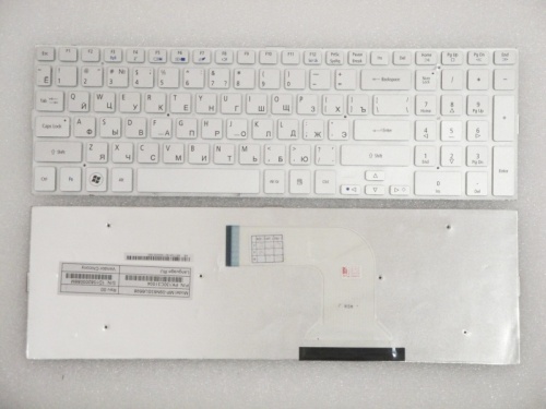 клавиатура для ноутбука acer aspire 5943, серебристая