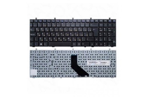 клавиатура для ноутбука clevo w670, черная