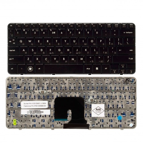 клавиатура для ноутбука hp pavilion dv2-1000, черная