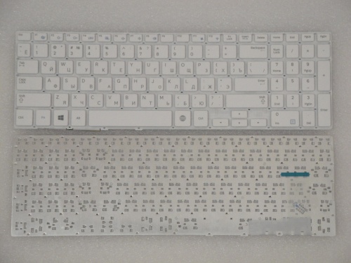 клавиатура для ноутбука samsung np450r5e, np370r5e, белая