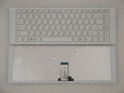 клавиатура для ноутбука sony vpc-eg, белая