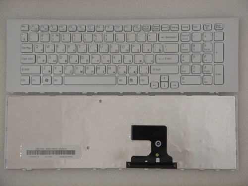 клавиатура для ноутбука sony vpc-ej, белая