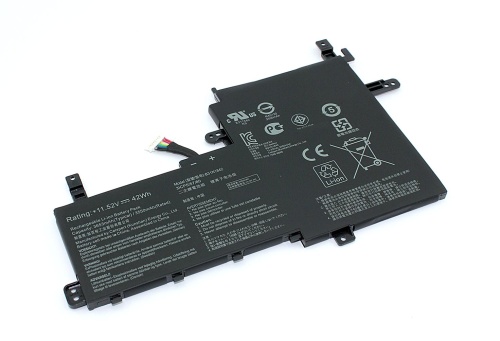 аккумулятор для ноутбука asus vivobook s15 m513ua, x513ea, x513ia (b31n1842), 42wh, 3653mah, 11.52v