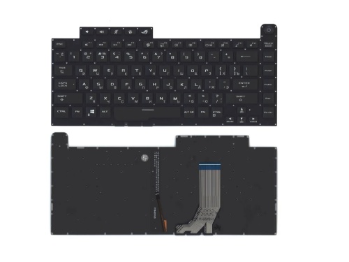 клавиатура для ноутбука asus rog strix g531, g512, черная с подсветкой