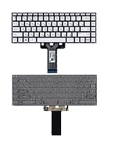 Клавиатура для ноутбука HP 14-DK, 14-BA, серебристая с подсветкой