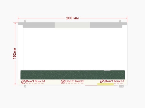 матрица ltd111exda, 11.1", 20 pin, 1366x768, (260x152мм)