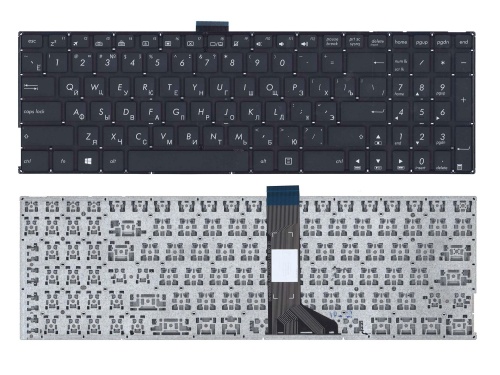 клавиатура для ноутбука asus k501, k501l, k501u черная с подсветкой