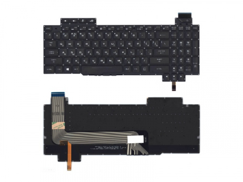 клавиатура для asus rog strix gl503, gl503v черная с подсветкой