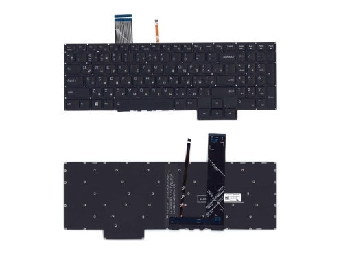 клавиатура для ноутбука lenovo ideapad gaming 3-15arh05, черная с подсветкой