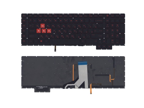 клавиатура для ноутбука hp omen 17-an000, с подсветкой